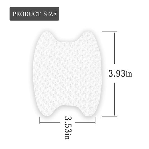 8PCS Car Door Handle Sticker, Carbon Fiber Anti-Scratches Car Door Cup Protector, Non-Marking Auto Door Handle Protective Film, Self-Adhesive Door Side Paint Protector for All Cars (White/8PCS)