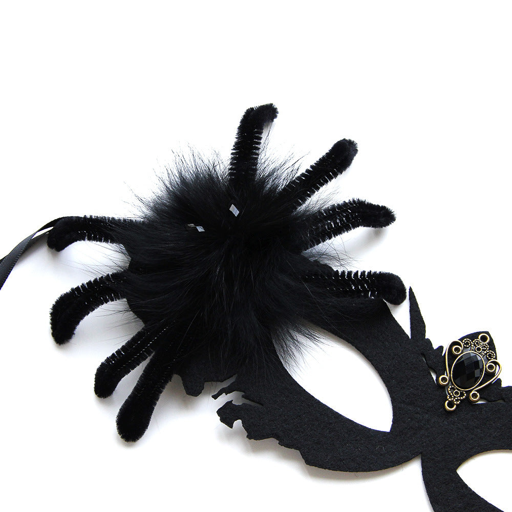 Black Spider Halloween Mask for Party Costumes - MJ-104