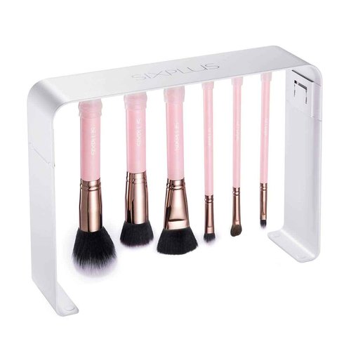 SIXPLUS Travel Makeup Brushes with Case, 15 Pcs Pink Makeup Brush Set Professional for Foundation Powder Concealer Eyeshadow Blush, Covers, Best Make Up Brush Kit Gift for Women Girlfriend Mom