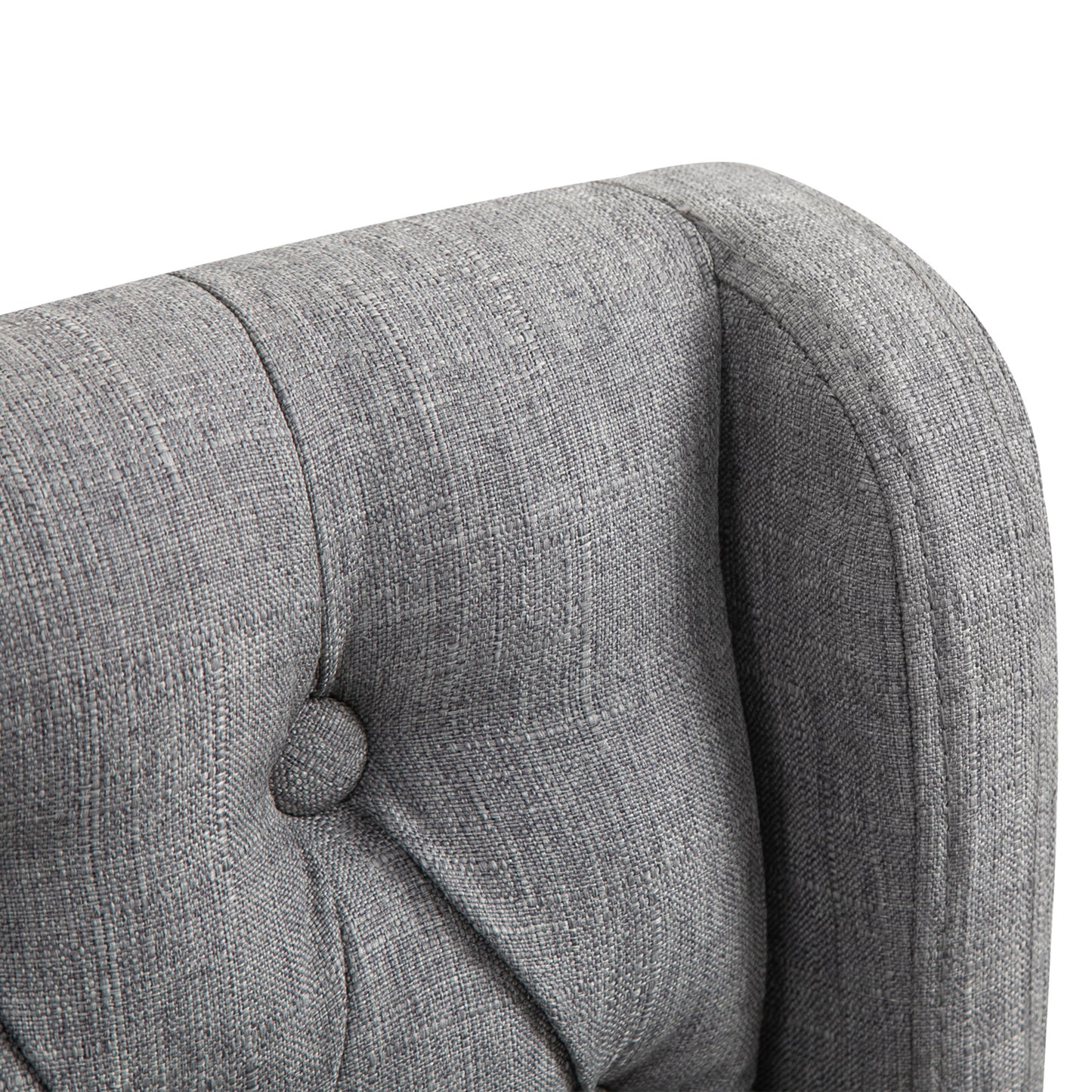 26.25" Counter Height Bar Stools, Tufted Wingback Armless Upholstered