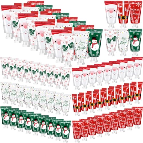 96 Pieces Christmas Hand Cream Gift Set Mini Travel Size Lotion Bulk Beauty Advent Calendar 2024 Holiday Stocking Stuffers for Women Mom Cowrkers Dry Cracked Hands, 30 ml, 6 Natural Plant Fragrances