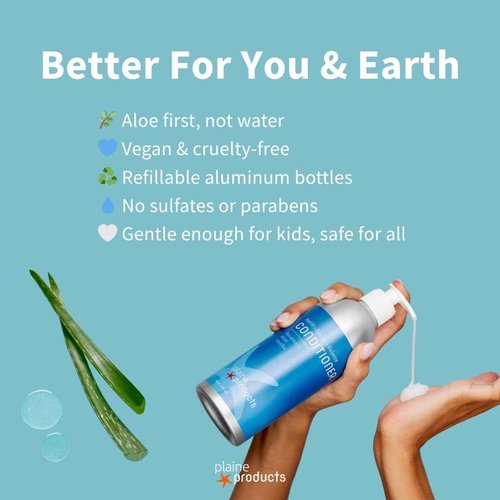 Plaine Products Eco-Friendly Shampoo and Conditioner - Citrus Lavender - Sulfate Free, 16oz (Refillable Bottles with Pumps)