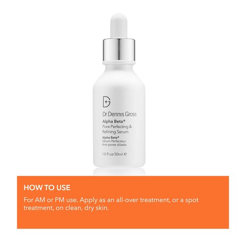Dr. Dennis Gross Alpha Beta® Pore Perfecting & Refining Serum: for Enlarged, Clogged Pores with Excessive Oil, 1.0 fl oz