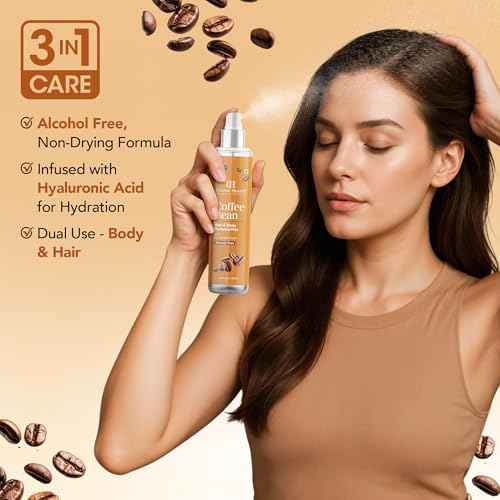 Botanic Hearth Coffee Bean Hair & Body Perfume Mist with Hyaluronic Acid ? Alcohol-Free Body Spray for Long Lasting Fragrance & Hydration ? Refreshing Coffee Scent, 3.4 fl oz / 100 ml
