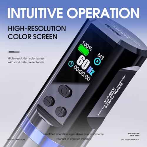 Mast Hertz Wireless Pro Tattoo Pen Machine, Adjustable Frequency 3HZ - 150HZ Tattoo Gun
