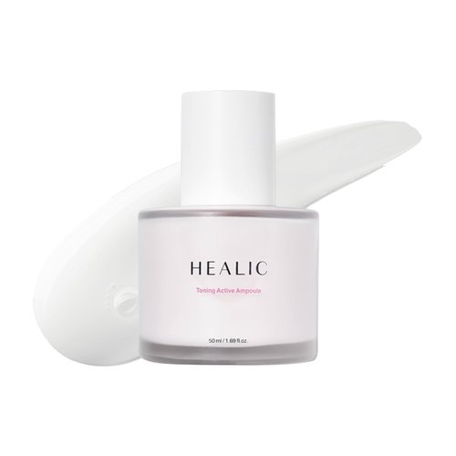 Healic Toning Active Ampoule–Brightening, Hydrating&Soothing with Tranexamic Acid, Niacinamide&Hyaluronic Acid, Dark Spot Correction, Gentle for Sensitive Skin, Korean Skin Care, 50ml/1.69 fl.oz