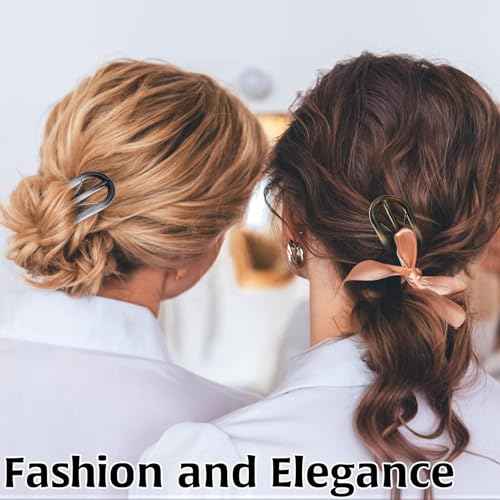 6Pcs French Hair Clips, U Shaped French Hair Pin Retro Fork Hair Pin Internal Teeth French Hair Clips, Tortoise Shell French Hair Pins for Women Thin Hair Buns Twist Hairstyle Accessories