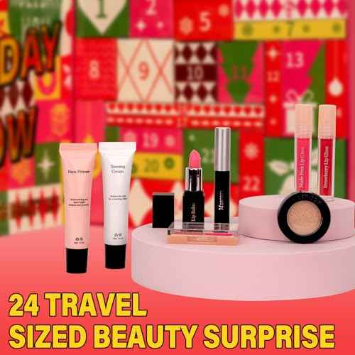 Makeup Advent Calendar 2025 Teens Girls-24 Individually Boxed, Makeup & Cosmetic Surprises For Christmas Holiday Gifting for Women Full Make up Kit