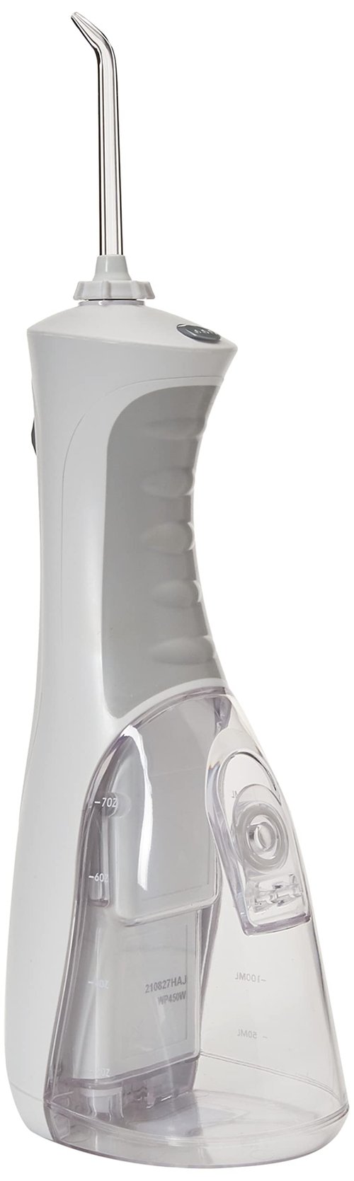 Waterpik Cordless Plus Water Flosser with 4 Flossing Tips, Rechargeable and Portable for Travel and Home, ADA Accepted, White WP-450