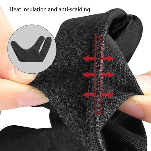 Non-Slip Hair Gloves - Hair Protection Gloves | 3 Finger Heat Resistant Gloves | Curling Wand Gloves | Hair Dye Curling Wand