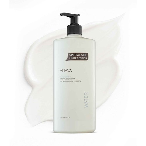 AHAVA Dead Sea Water Mineral Body Lotion - Daily Moisturizing & Hydrating Body Lotion with Osmoter, Exclusive blend of Dead Sea Minerals & Botanical Extracts, Original, 24 Fl.Oz (Packaging May Vary)