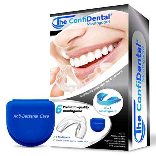 The ConfiDental - Pack of 6 Moldable Mouth Guard for Teeth Grinding Clenching Bruxism, Sport Athletic, Whitening Tray