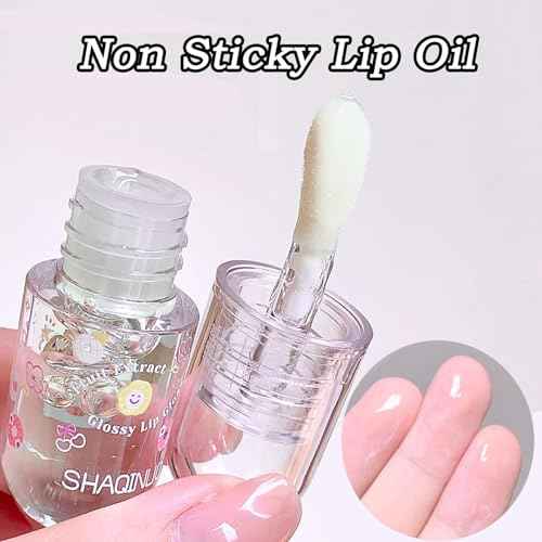 4Pcs Tinted Lip Gloss Oil Set,Moisturizing Plumping Lip Oil,Fruit Flavored Lip Gloss Long Lasting Nourishing High Shine Lip Oils For Girls