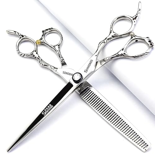 6/7/8 inch Personalized Rose Print Hair Clipper Set (Scissors Set) (7 inch-3pc-B)