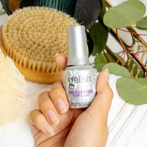 Gelish No-Cleanse Top Coat ? 15ml No Wipe High-Gloss Finish, Durability, Long-Lasting, Easy Application, UV/LED Compatible, Professional Gel Nail Polish Sealer