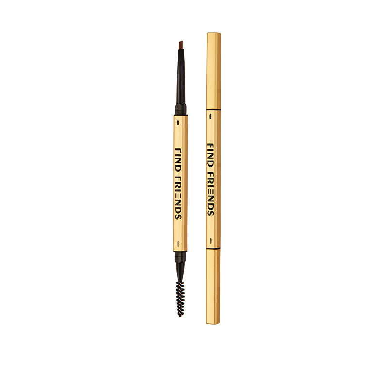 Waterproof Double-Headed Automatic Eyebrow Pencil - Smear-Proof, Natural Finish
