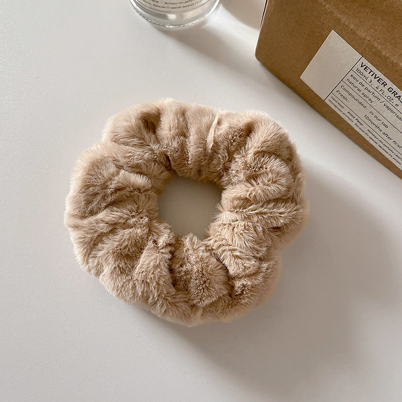 Cute Plush Elastic Hair Scrunchie - Soft Large Intestine Style Hair Band