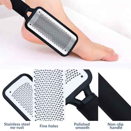 Foot File Callus Remover Foot Rasp Pedicure Scrubber Tool for Feet Care Stainless Scraper Cracked Dead Skin Remover