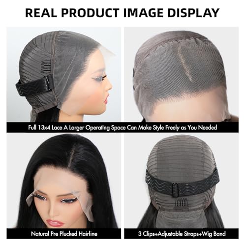 Straight Lace Front Wigs Human Hair 220% Density 15A Grade Real Full Lace Wigs 13x4 Hd Lace Front Wigs Human Hair 22 Inch Straight Wigs Human Hair Pre Plucked With Baby Hair Natural Hairline