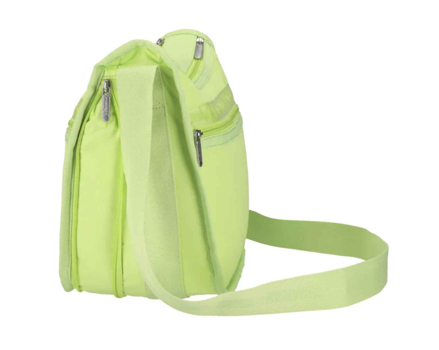 LeSportsac Lime Deluxe Everyday Crossbody Bag + Cosmetic Bag, Style 7507/Color R136, Uplifting & Vibrant Zingy Lime Hue, Fashion Trending Zesty New Neutral Evokes Strength, Positivity & Renewal