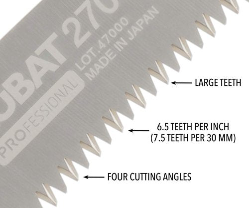 Silky Replacement Blade Only ZUBAT 270mm Large Teeth (271-27)