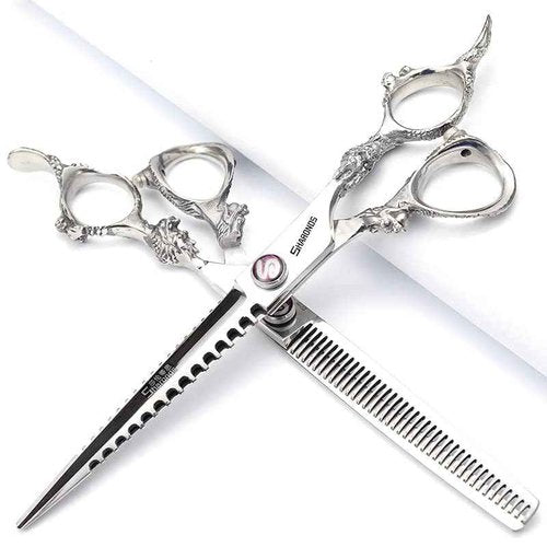 7/8/9inch professional hairdressing scissors silver high hardness 400c stainless steel beauty shop barber shop salon special tools (7-inch 3pc)