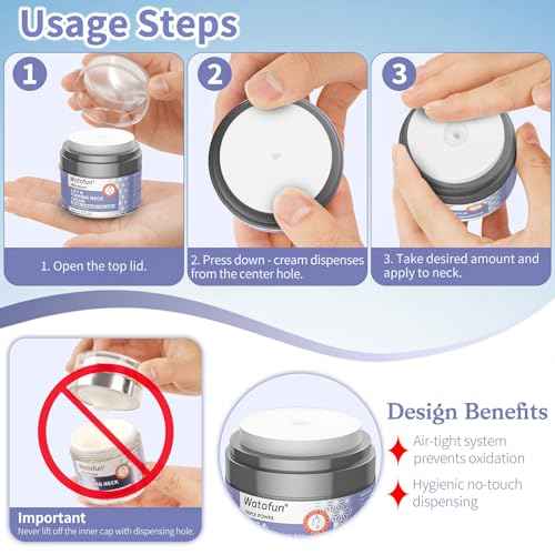 Retinol, Peptides Neck Firming Cream - Ultimate Tightening and Lifting for Crepey Skin, All-Over Body Treatment, Safe for Sensitive Face Moisturizer