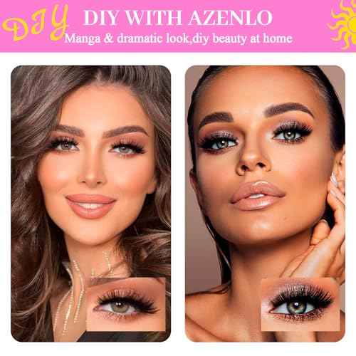 Lash Extensions 40D+60D Cluster 240pcs DIY Lash Clusters 10-16mm Eyelash Clusters Individual Think Band Lash Kit (40D+60D Kit)