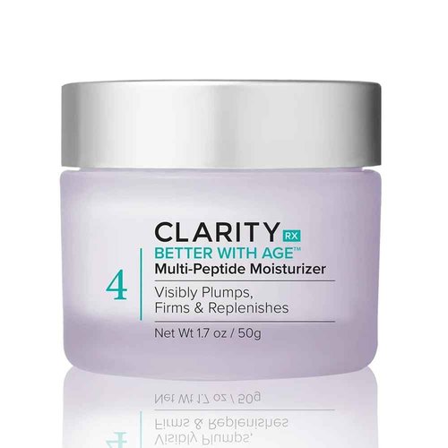 ClarityRx Better With Age Multi-Peptide Anti-Aging Facial Moisturizer, Natural Lifting & Tightening Face Cream, Plant Based, Cruelty Free, Paraben Free (1.7 oz)