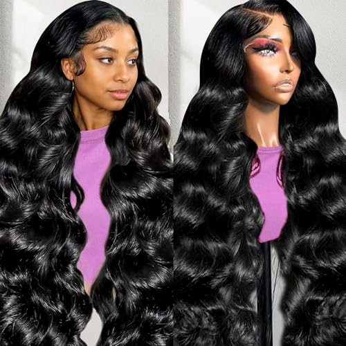 30 Inch Body Wave Lace Front Wigs Human Hair Wig for Women 13x6 HD Lace Front Wigs 200 Density Glueless Wig Pre Plucked with Baby Hair