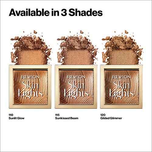 Revlon Skinlights Prismatic Powder Bronzer, Translucent-to-Buildable Coverage, 110 Sunlit Glow, 0.31 oz (Pack of 1)