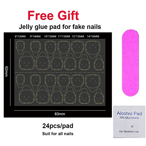 24Pcs Christmas Press on Nails Medium Length Red Buffalo Plaid Coffin Fake Nails Xmas Tree Deer False Nails with Nail Glue Full Cover Acrylic Nails for Women Girls DIY New Year Nail Decor