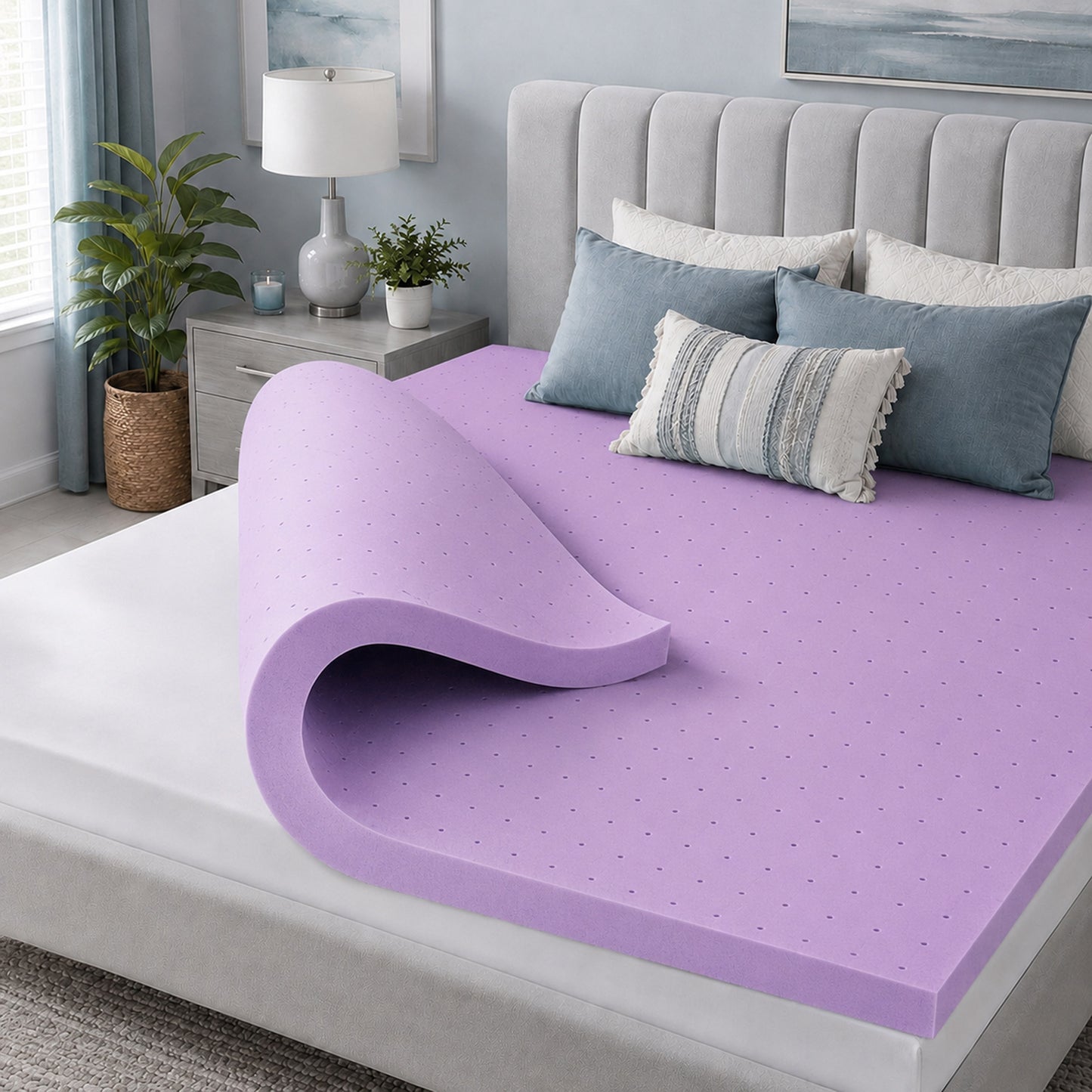Cooling Gel Memory Foam Mattress Pad - Multiple Sizes