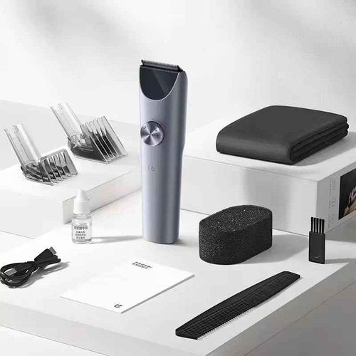 Xiaomi Hair Clipper 2 Titanium Alloy Blade Double-Coated Black Clipper Head Men Sideburns Electric Shaver Wireless Hair Cutting Trimmer Barber Cutter, IPX7 Waterproof, 3hr Battery Life