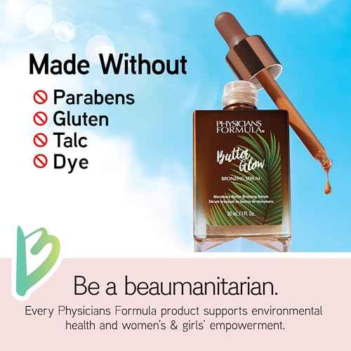 Physicians Formula Butter Glow Bronzing Serum, Innovative & Nourishing Skincare Bronzing Drops for Radiant, Natural Sunkissed Complexion - Sunkissed Glow