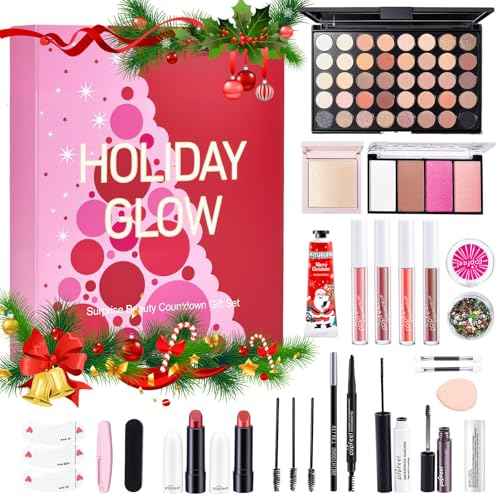 Makeup Advent Calendar 2025 for Girls Teens,Advent Beauty Calendar,24 Days Christmas Gifts Set,Xmas Holiday Countdown Surprises Make up Gift Kit with Eyeshadow Palette for Makeup Starter