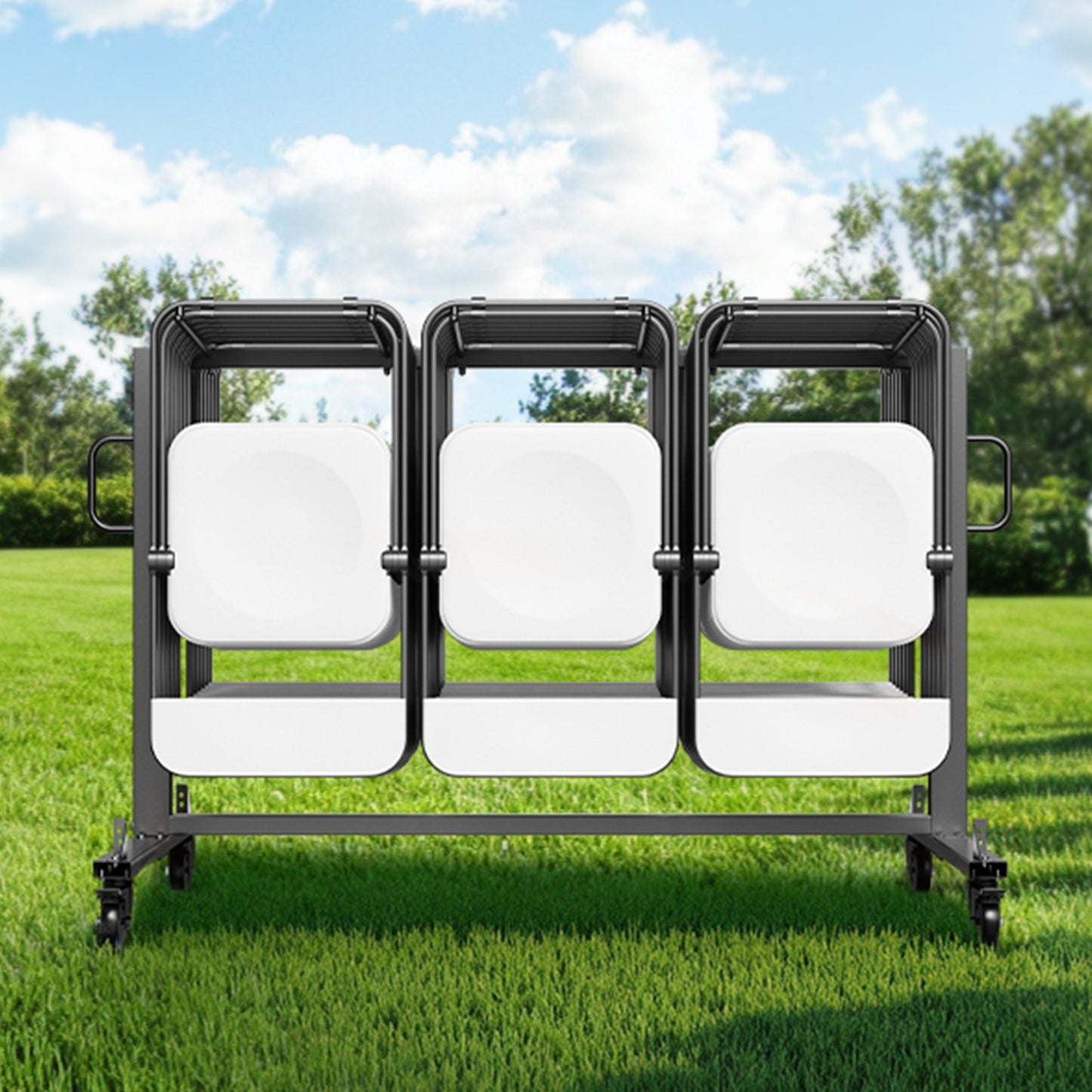 Heavy-Duty Folding Chair Rack Cart for 42 Chairs or 12 Tables - 400 Lb Capacity with Wheels