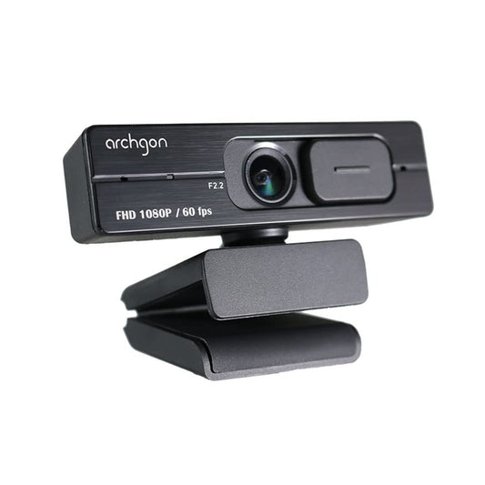 archgon 1080P/60fps Webcam C6206 Full HD Streaming Low-Light Correction Wide-Angle Lens Webcam with Dual Omni-Directional Microphone, Privacy Cover and Tripod Compatible with Teams Skype and Zoom