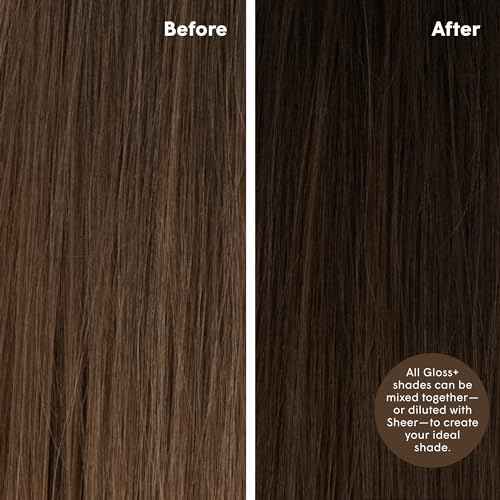 dpHUE Gloss+, Cool Medium Brown - 6.5 oz (8-12 Applications) - Semi-Permanent Hair Color & Conditioner - Lasts Up to Eight Washes - Paraben, SLS & SLES Sulfate Free - Vegan, Leaping Bunny Certified