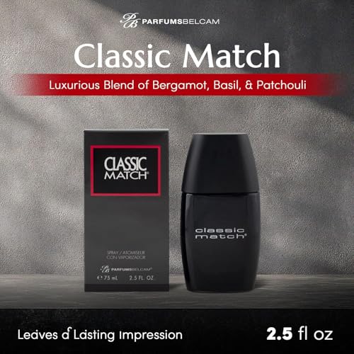 PB ParfumsBelcam CM Noir Eau De Toilette Spray for Men ? Fresh Fougere Cologne, Bergamot, Basil, Patchouli, Long-Lasting Scent, Masculine Fragrance ? 2.5 Fl Oz