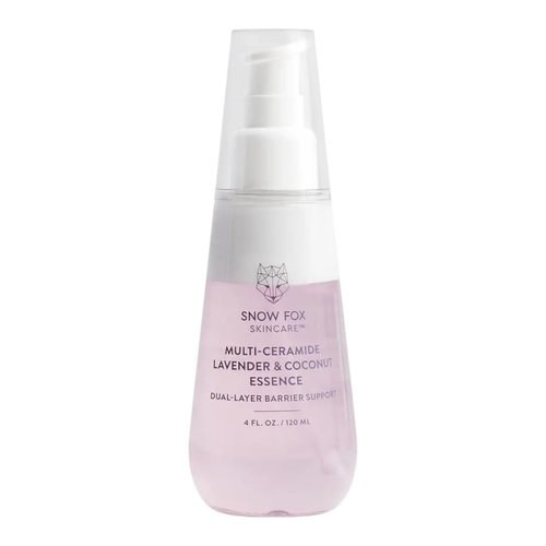 Snow Fox Skincare - Multi-Ceramide French Lavender & Coconut Essence Serum | Hydrating, Revitalizing Face Serum for Dry, Mature, Sensitive Skin | Vitamin B5, Hyaluronic Acid, Malachite | 120ml