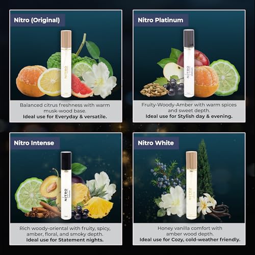 Dumont Nitro Pour Homme Perfume Discovery Set for Men Mini Travel Sprays 8 x 0.34 Fl Oz