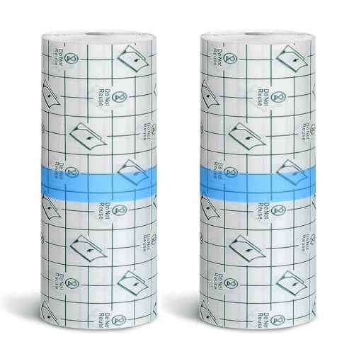 Tattoo Aftercare Bandage Autdor 2 Rolls 6"x 2 Yard Second Skin Tattoo Cover Up Patch Waterproof Tattoo Bandages Breathable Tattoo Cover Up Tape Transparent Tattoo Wrap for Tattoo Cover Protection Film