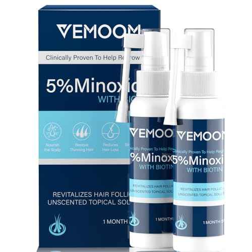 5% Minoxidil Hair Growth Spray for Women and Men, Effective Anti-Hair Loss Treatment for Regrowth, Extra Strength Scalp Solution, Thicker, Stronger and Longer Hair - 60ml*2