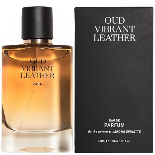 Zara Oud Vibrant Leather Cologne for Men EDP Eau De Parfum 100 ML (3.4 FL OZ)