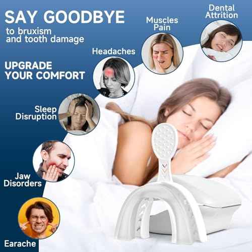 2 Pack Upgraded Night Guards for Teeth Grinding and Clenching, Standard Size, Professional Mouth Guard with Fitting Tray for Adults & Teens, Comfortable Solution for Clenching