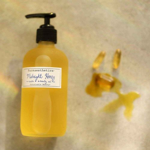 Farmaesthetics Midnight Honey Bath and Beauty Oil (7oz) | Ethically Sourced Sustainable Beauty | Clean, All Natural, Small Batch Skincare