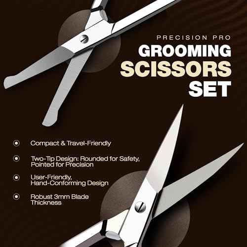 Utopia Care Eyebrow Scissors, Professional Stainless Steel Small Shears for Men and Women, Nose Hair Scissors for Grooming Mustache, Beard, Eyelashes, Ear Hair Trimming, Silver