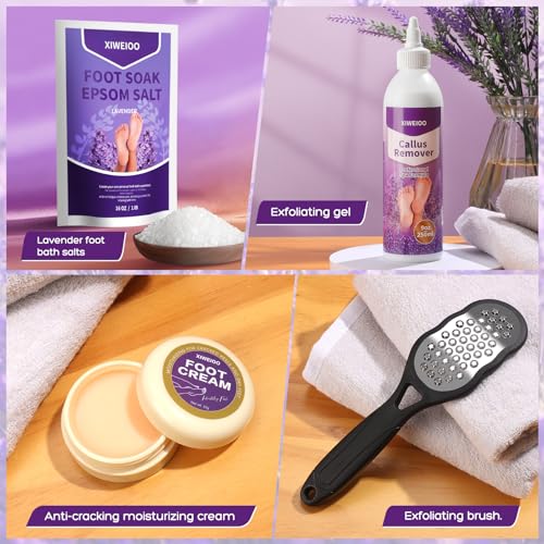 foot salt set Foot Soak with Epsom Salt - For Toenail Repair, Athletes Foot, Softens Calluses, Soothes Sore & Tired Feet¡¦