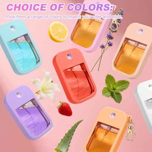 AIERSA Hand Sanitizer Spray Case Compatible with Touchland, Silicone Hand Sanitizer Case Holder with Keychain for Touch Land Mist Case 1FL. OZ (Blush Beige)